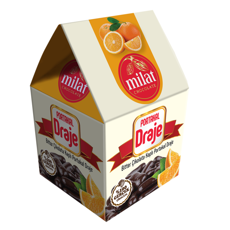 DARK CHOCOLATE COATED ORANGE DRAGEE